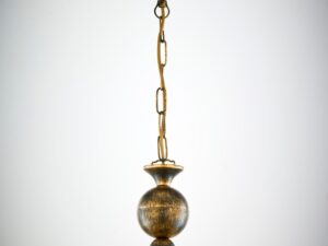 Miniaturka 1 - Lampa Bolero wisząca – łańcuch i szklany klosz w ujęciu z bliska
