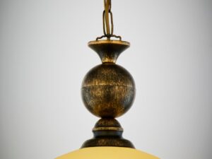 Miniaturka 3 - Lampa Bolero czarna ze złotą patyną – dekoracyjny detal zawieszenia i klosza
