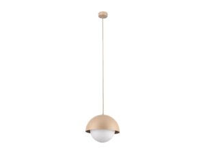 Miniaturka 3 - Lampa wisząca Bono M piaskowy beż z kloszem na białym tle