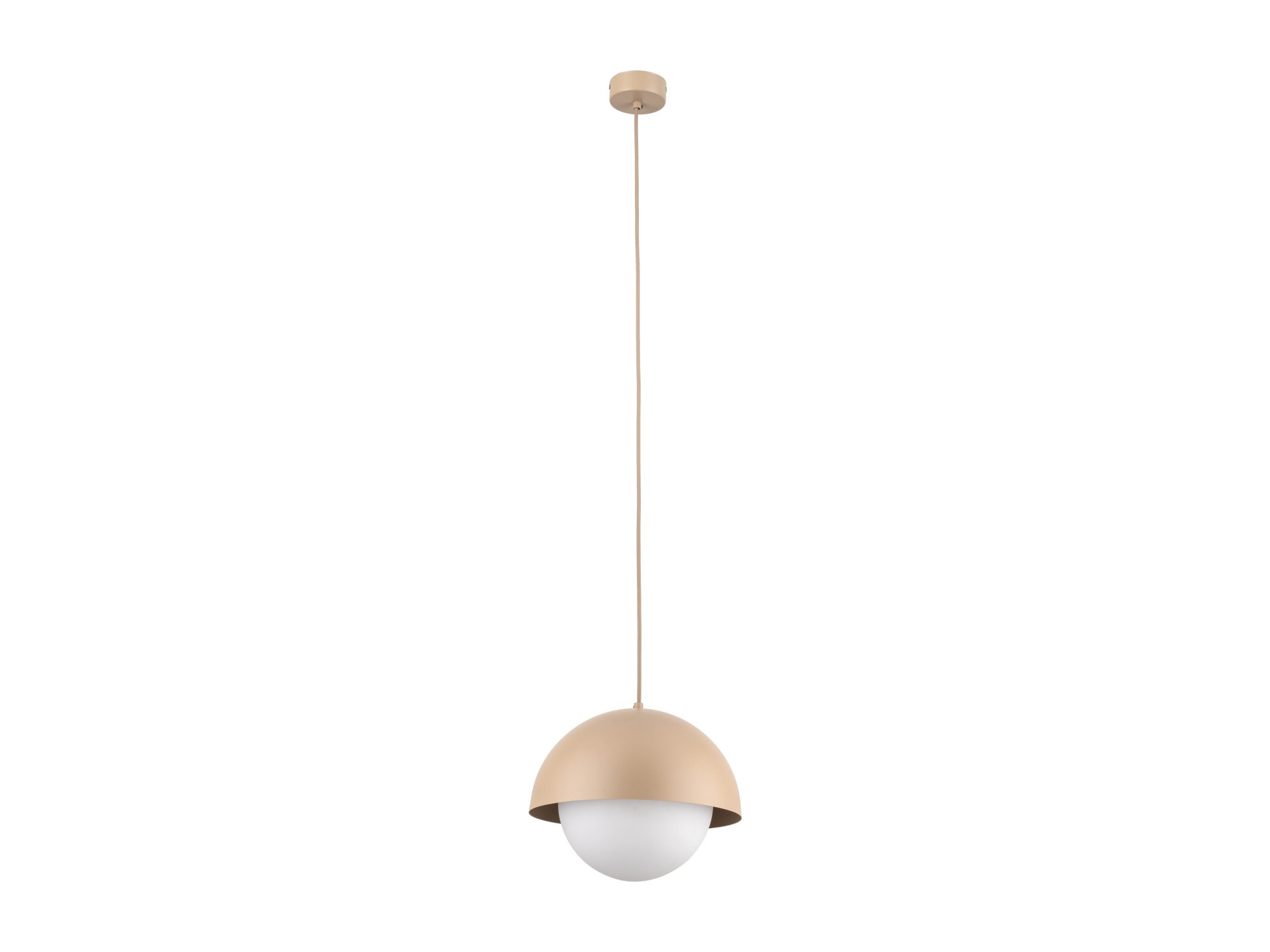 Lampa wisząca Bono M piaskowy beż na białym tle
