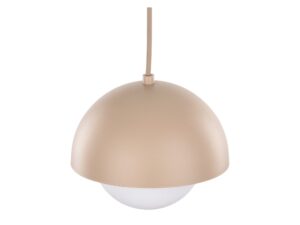 Miniaturka 1 - Pojedyncza lampa wisząca Bono S z beżową metalową osłoną klosza, drugie ujęcie