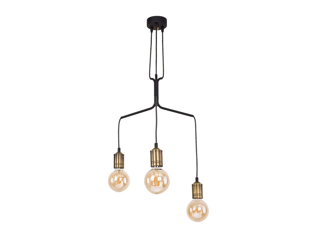 Lampa wisząca Borneo 3-punktowa mosiądz patynowany