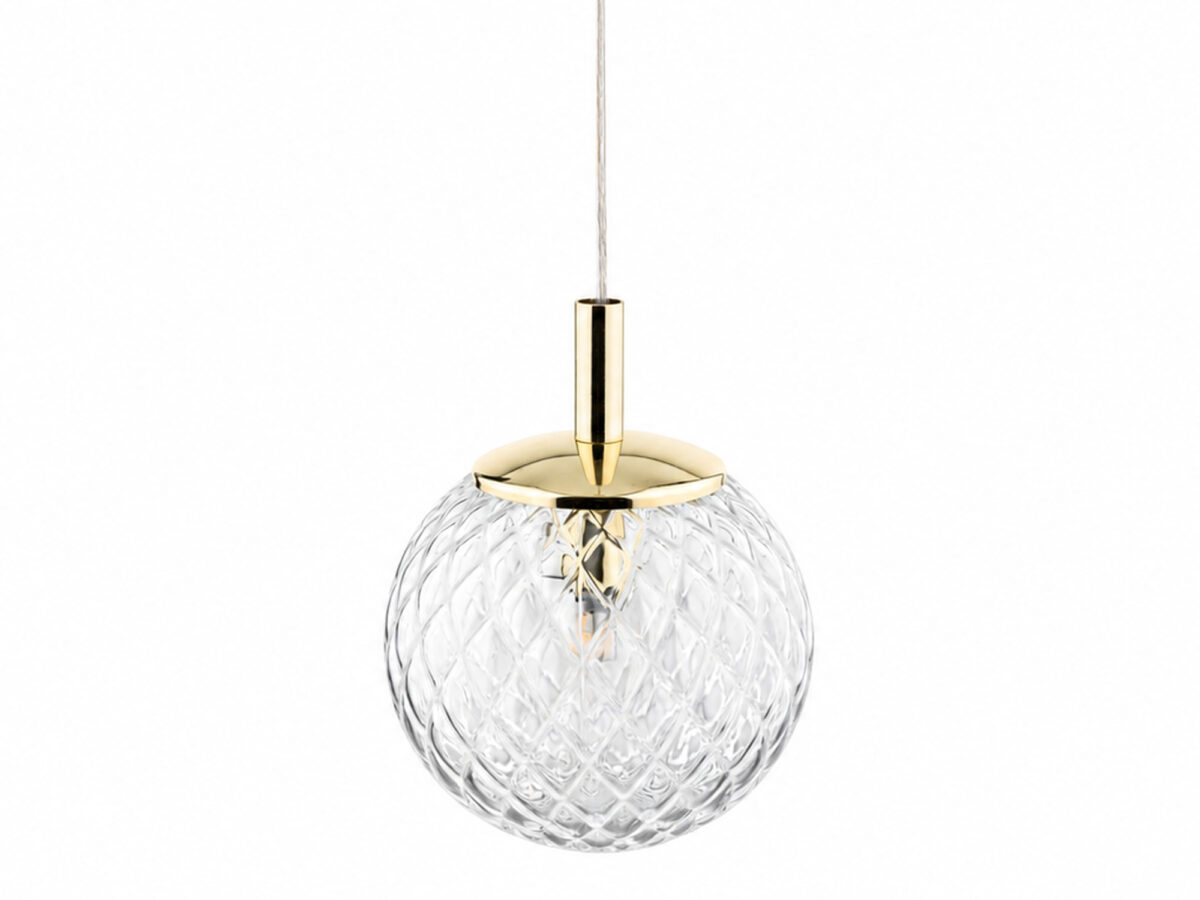 Lampa wisząca Cadix ze szklanym kloszem 21 cm złota