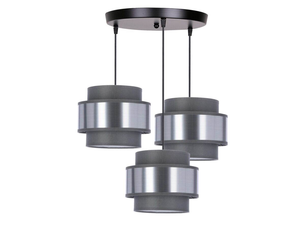 Lampa wisząca Calatena 3-punktowa 45 cm czarna