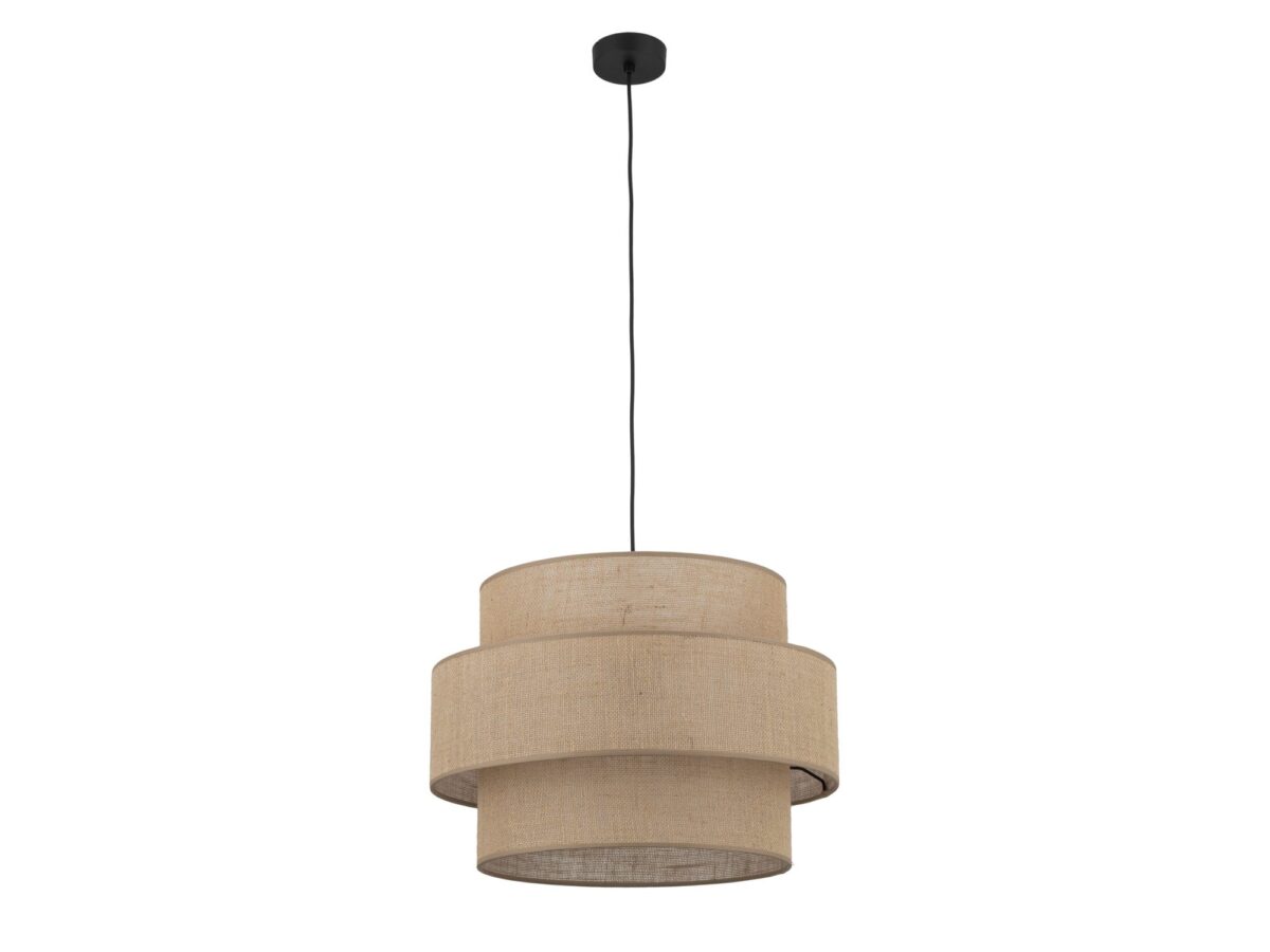 Lampa wisząca Calisto 50 cm z naturalnym abażurem