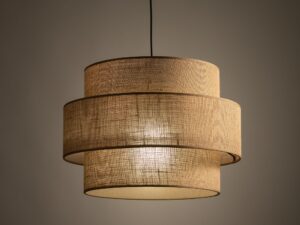 Miniaturka 1 - Lampa wisząca Calisto z jutowym abażurem w aranżacji