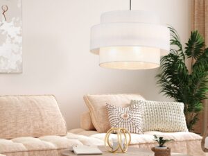 Miniaturka 5 - Biała lampa wisząca Calisto w aranżacji wnętrza