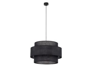 Miniaturka 8 - Lampa wisząca Calisto z trzema czarnymi abażurami na białym tle