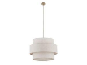 Miniaturka 6 - Lampa wisząca Calisto 3-punktowa piaskowy beż z trzema abażurami na białym tle