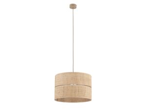 Miniaturka 2 - Lampa wisząca Calma 38 cm z abażurem z rafii, piaskowy beż i słomkowy