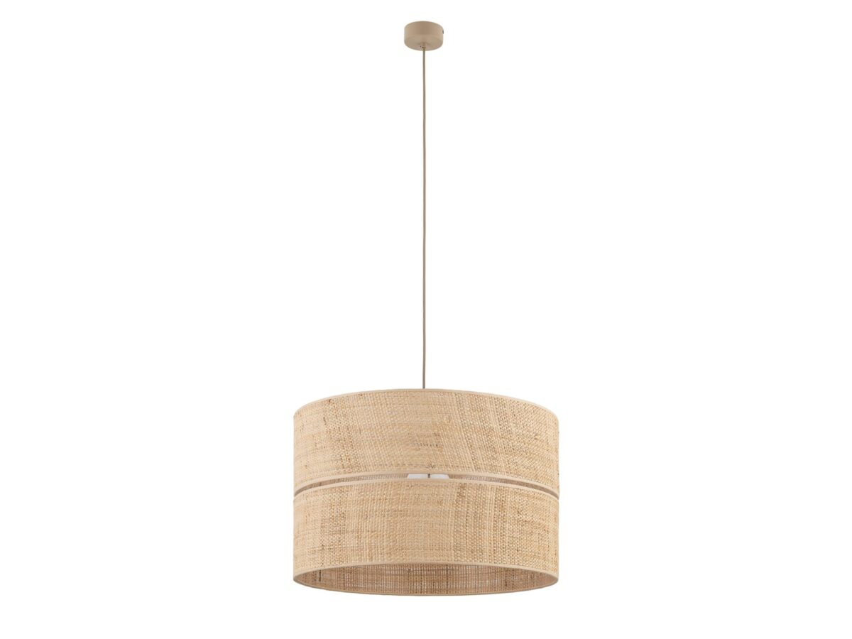 Lampa wisząca Calma 1-punktowa E27 rafia 50 cm