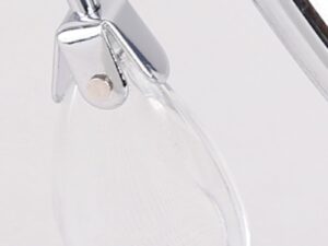 Miniaturka 3 - Trzypunktowa lampa Calono z białymi kloszami i metalowymi akcentami we wnętrzu