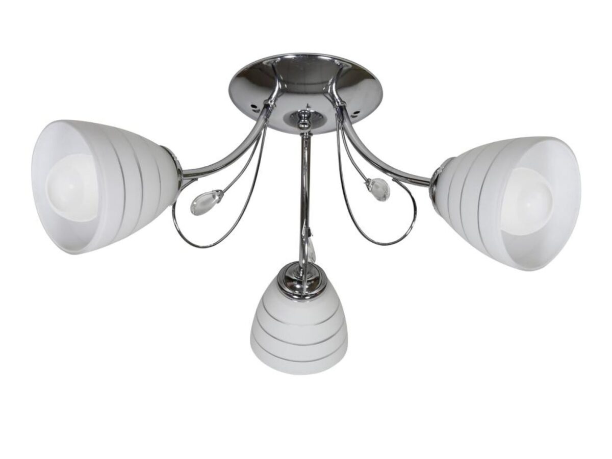 Lampa wisząca Calono 3-punktowa z białymi kloszami 54 cm