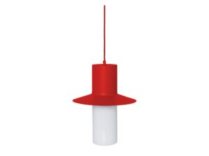 Miniaturka 2 - Lampa wisząca CAPONIO A czerwonopomarańczowa na białym tle