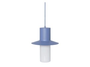 Miniaturka 3 - Lampa wisząca CAPONIO A niebieska z okrągłym metalowym daszkiem