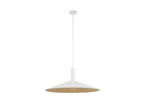 Miniaturka 1 - Lampa wisząca Capri M biała ze złotym wnętrzem klosza