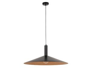 Miniaturka 2 - Lampa wisząca Capri M czarna z miedzianym wnętrzem klosza