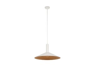 Miniaturka 11 - Lampa wisząca Capri S biało-miedziana z kloszem z kompozytu mineralnego