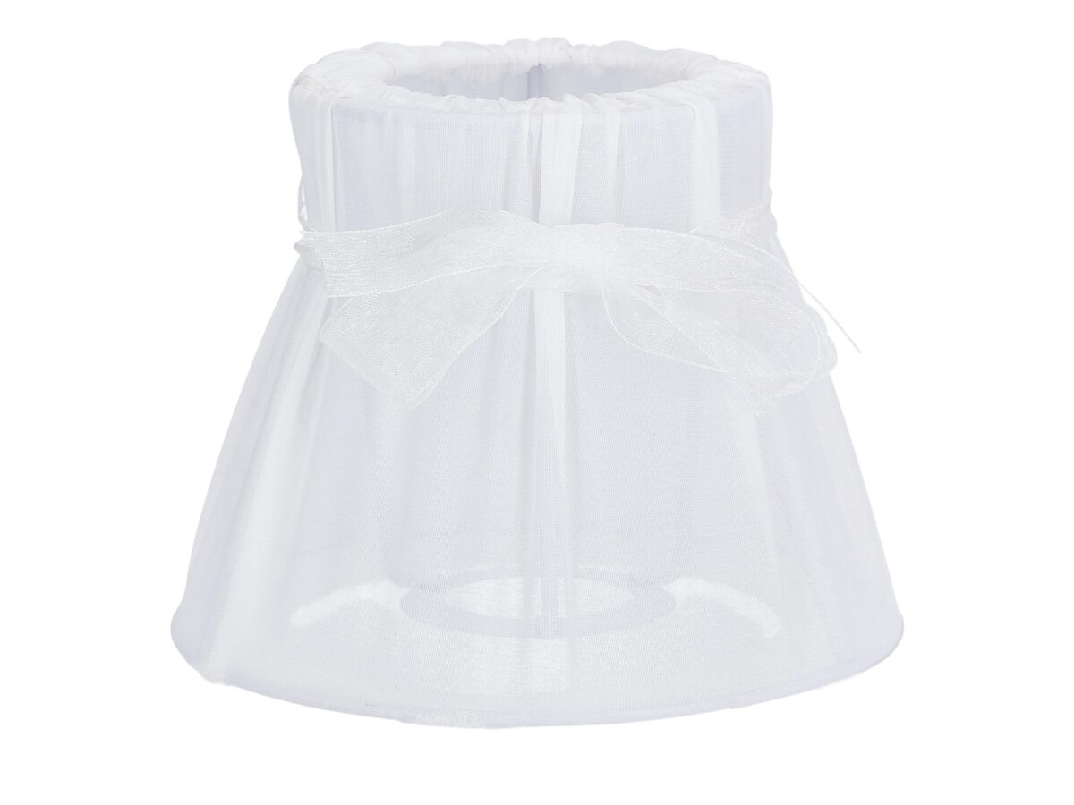 Lampa wisząca Celadano biała z 3 abażurami z organzy