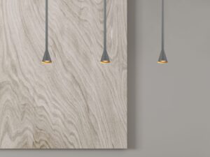 Miniaturka 2 - Trzy szare lampy wiszące Celidano w aranżacji salonu