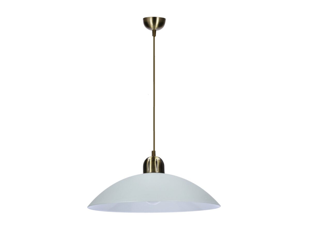 Lampa wisząca Celinira z białym szklanym kloszem 40 cm