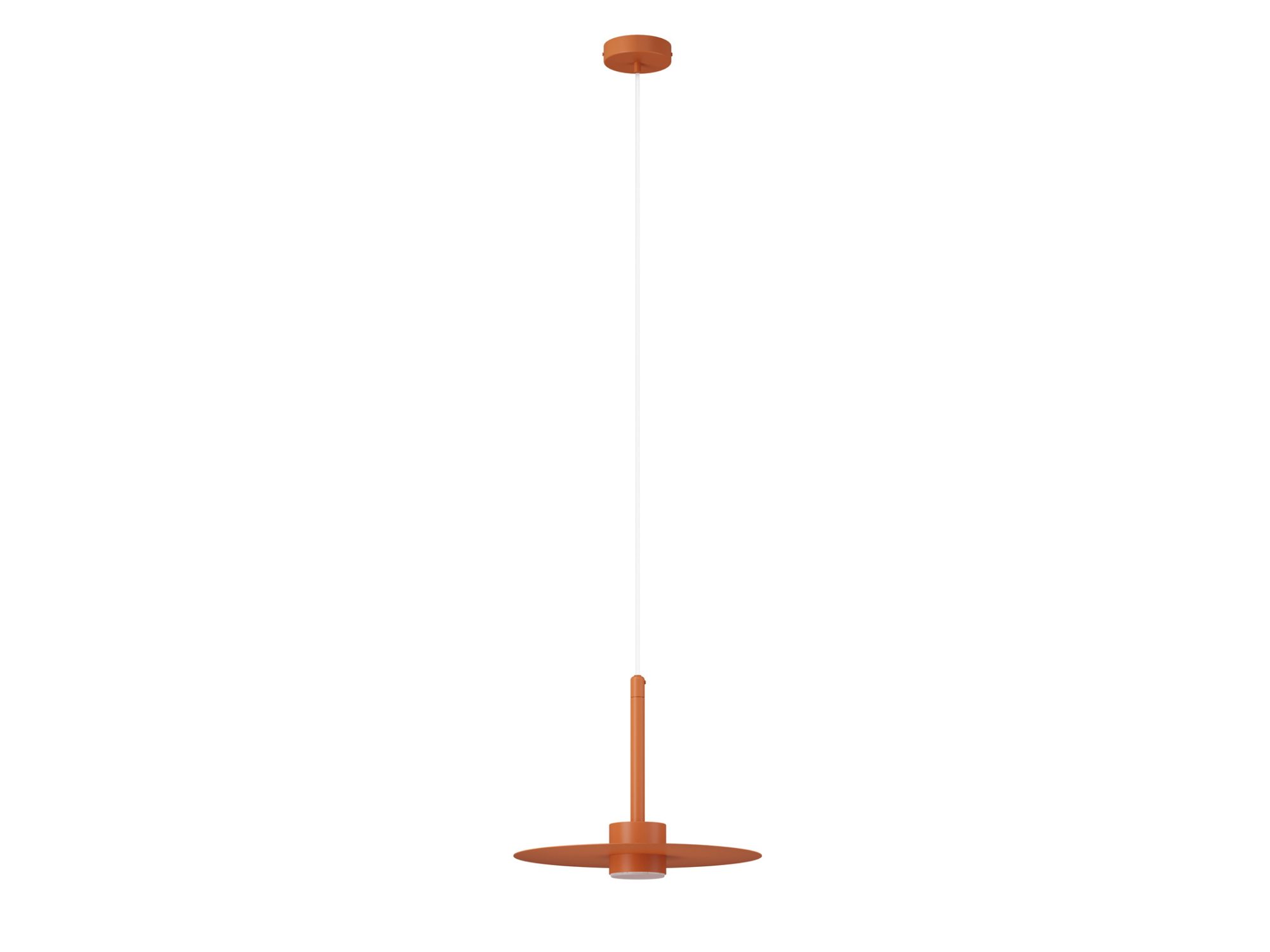 Lampa wisząca Charlie L ceglana, okrągły klosz i zawieszenie