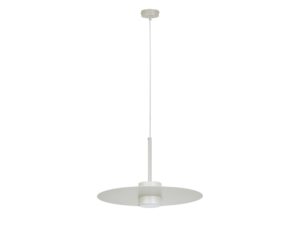 Miniaturka 2 - Lampa wisząca Charlie L szary beż, pełny widok z zawieszeniem