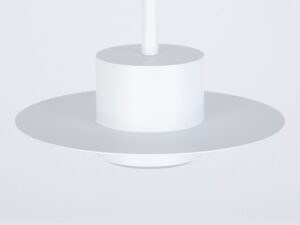Miniaturka 8 - Lampa wisząca Charlie M biała, dodatkowe ujęcie okrągłego klosza