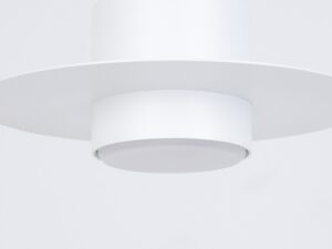Miniaturka 2 - Biała lampa wisząca Charlie M z okrągłym stalowym kloszem, packshot