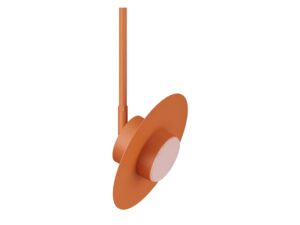 Miniaturka 11 - Lampa wisząca Charlie S ceglana, boczne ujęcie metalowego klosza