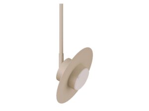 Miniaturka 9 - Lampa wisząca Charlie S ciepły beż, zbliżenie metalowego klosza z boku