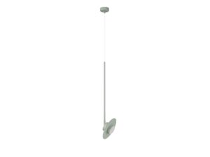 Miniaturka 7 - Lampa wisząca Charlie S w kolorze szałwii, pełny widok z zawieszeniem