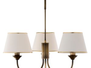 Miniaturka 2 - Lampa wisząca Classic z nieświecącymi kremowymi abażurami na jasnym tle