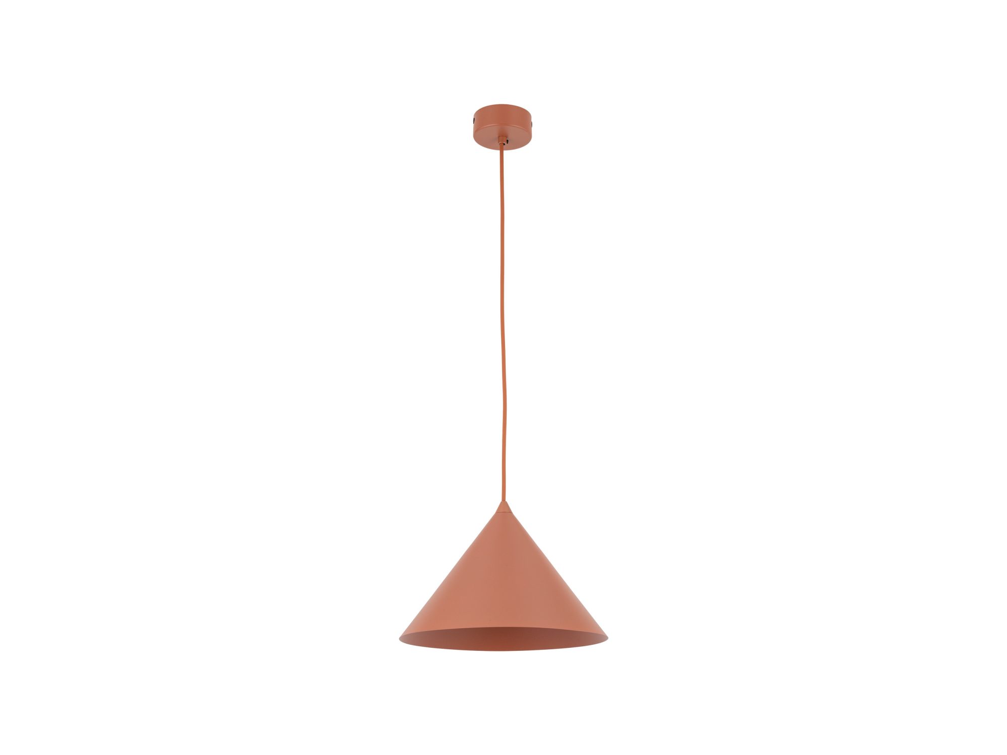 Ceglasta lampa wisząca Cono M na białym tle