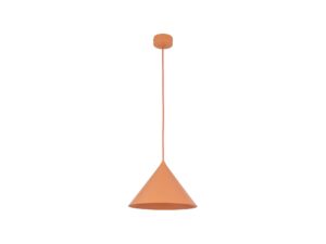 Miniaturka 8 - Łososiowa lampa wisząca Cono M z metalowym kloszem