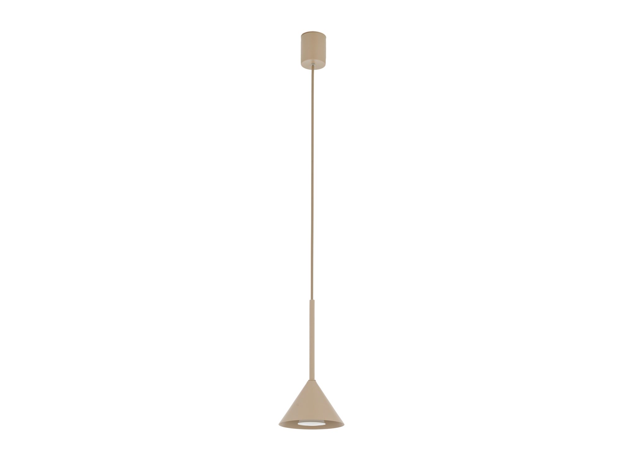 Lampa wisząca Cono Mini piaskowy beż na białym tle