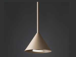 Miniaturka 3 - Lampa wisząca Cono Mini w kolorze piaskowego beżu, widok produktu
