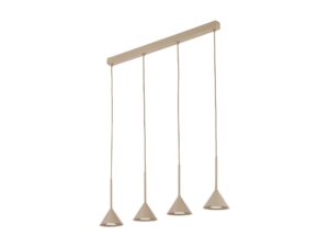 Miniaturka 2 - Lampa wisząca Cono Mini 4-punktowa w kolorze piaskowego beżu na białym tle