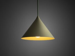 Miniaturka 13 - Lampa wisząca Cono S E27 w kolorze pistacjowy w aranżacji wnętrza