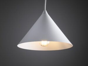 Miniaturka 19 - Lampa wisząca Cono S E27 w kolorze biały w aranżacji wnętrza