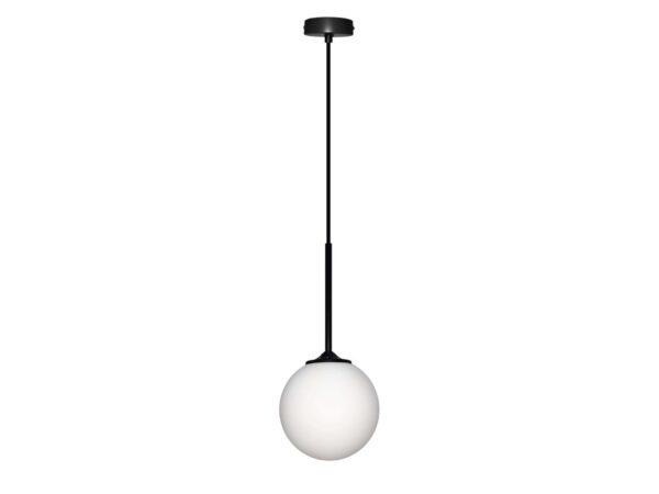 Lampa wisząca Coraveta czarna z białą kulą