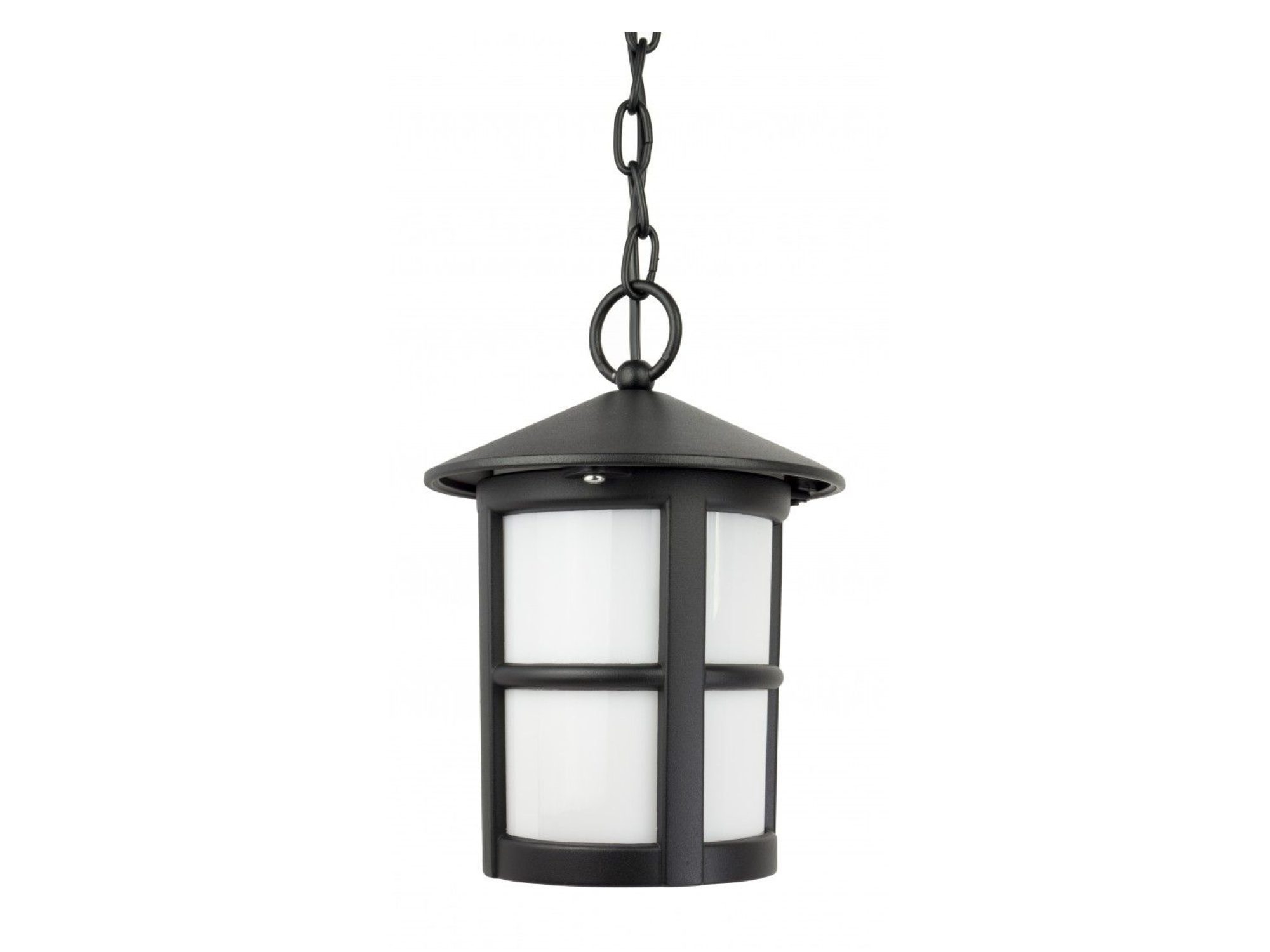 Lampa wisząca CORDOBA II K 1018/1/TD, czarna z łańcuchem i białym kloszem