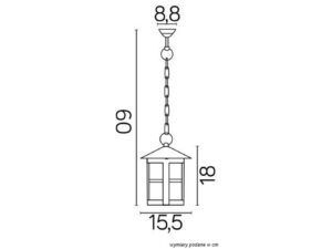 Miniaturka 1 - Lampa wisząca CORDOBA K 1018/1/T – schemat techniczny