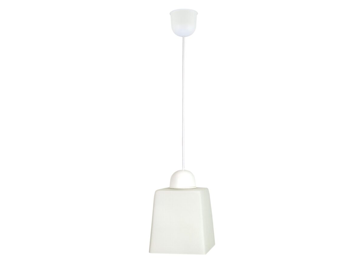 Lampa wisząca Corevora z białym szklanym kloszem