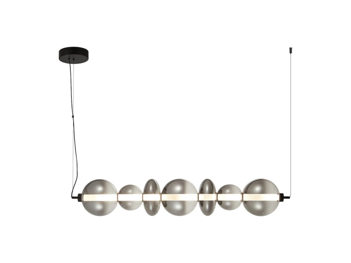 Lampa wisząca Corotino LED 40 W pozioma szklana