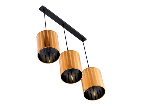 Lampa wisząca Cortina 3-punktowa ze szklanymi kloszami na białym tle