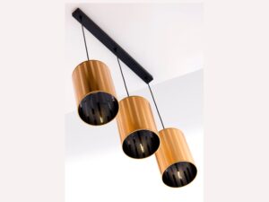 Miniaturka 1 - Lampa wisząca Cortina 3-punktowa ze szklanymi kloszami na białym tle