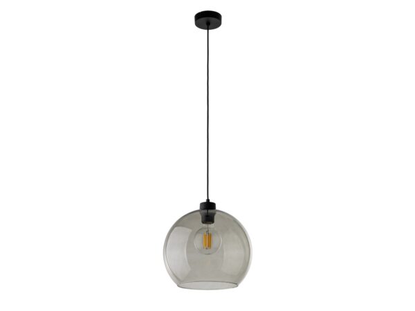 Lampa wisząca Cubus z grafitowym szklanym kloszem
