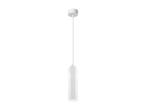 Miniaturka 4 - Biała cylindryczna lampa wisząca GU10 o wąskiej oprawie