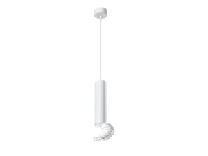 Miniaturka 6 - Lampa wisząca cylindryczna GU10 w białym kolorze z długim zwisem